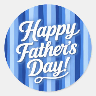 Happy Father's Day Classic Round Sticker