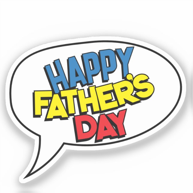 HAPPY FATHER'S DAY Comic Book Pop Art Customisable (Front)