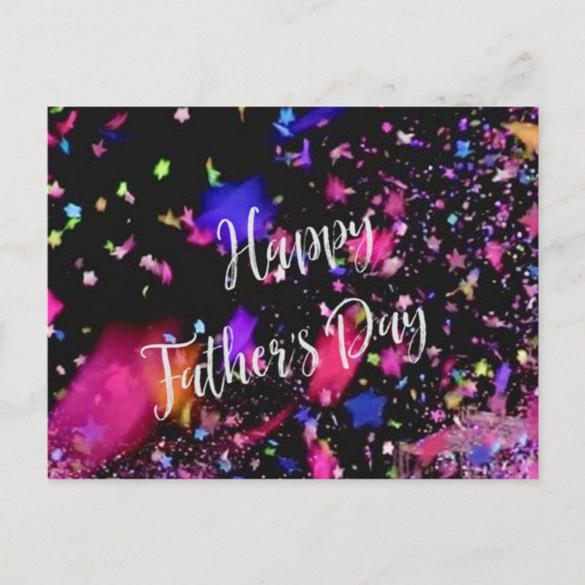 Happy Father's Day - Concert Confetti Postcard (Front)