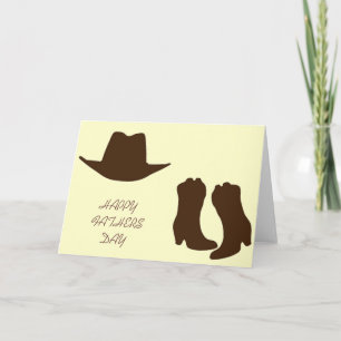 Happy Fathers Day Cowboy Dad Card