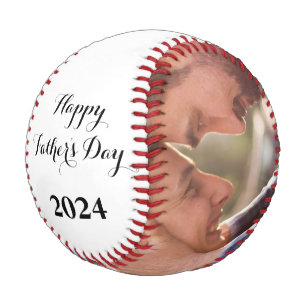Happy Father's Day Custom 2 Photo Baseball