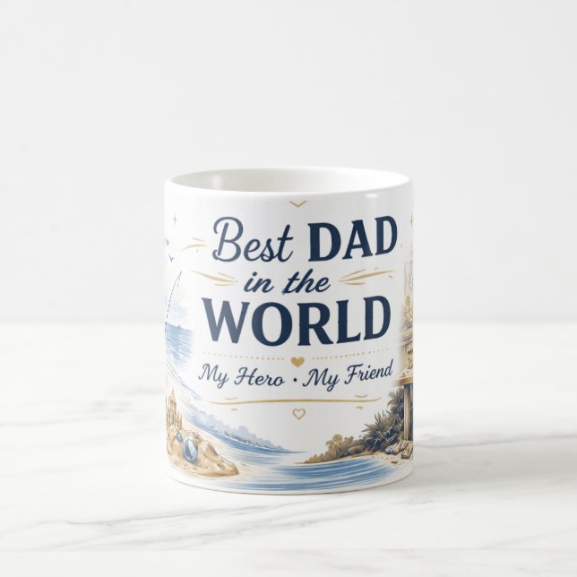Happy Father's Day Custom Coffee Mug (Center)