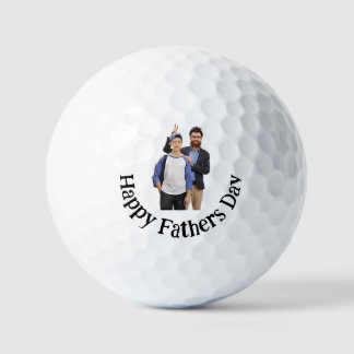 Happy Fathers Day Custom Funny Picture Golf Balls