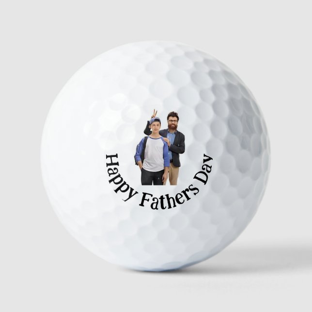 Happy Fathers Day Custom Funny Picture Golf Balls (Front)