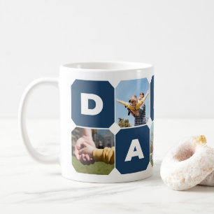 Happy Father's Day!   Custom Modern Multi Photo Coffee Mug