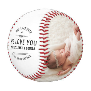 Happy Father's Day Custom Photo Baseball