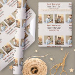 Happy Fathers Day Custom Photo Cream Terracotta Wrapping Paper<br><div class="desc">Personalise this versatile photo wrapping paper. The wording is fully editable, for anyone or any occasion, and currently reads "best dad ever happy father's day love [names]". The photo template is set up for you to add 2 of your favourite photos, which are displayed in square / instagram format in...</div>