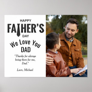 Happy Father's Day Custom Photo Poster