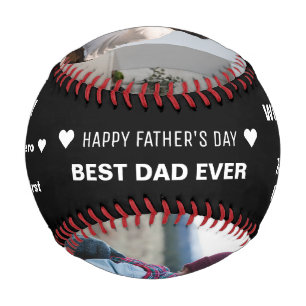 Happy Father's Day Custom Photos, Quote & Names Ba Baseball