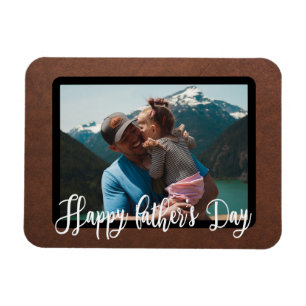 Happy Father's Day Custom Single Photo Magnet