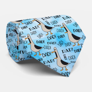 Happy Father's Day Cute Duck Daddy Love Tie