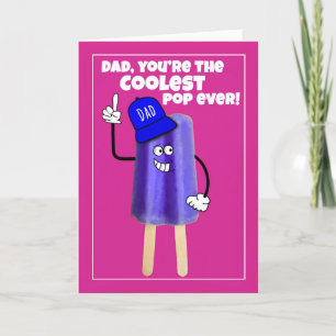 Happy Father's Day Cute Ice Pop Humour Holiday Card