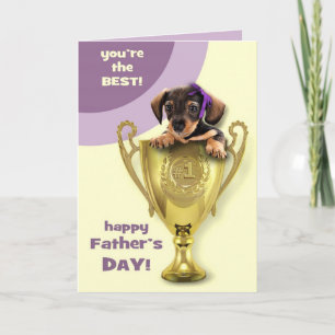 Happy Father's Day. Cute Puppy Card