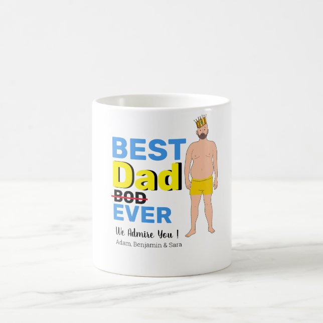 Happy Father's Day dad bod gift  Coffee Mug (Center)