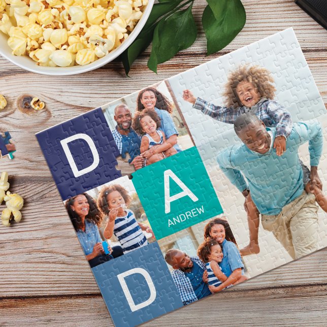 Happy Father's Day Dad, Family Photo Collage Jigsaw Puzzle (Happy Father's Day Dad, Family Photo Collage Jigsaw Puzzle)