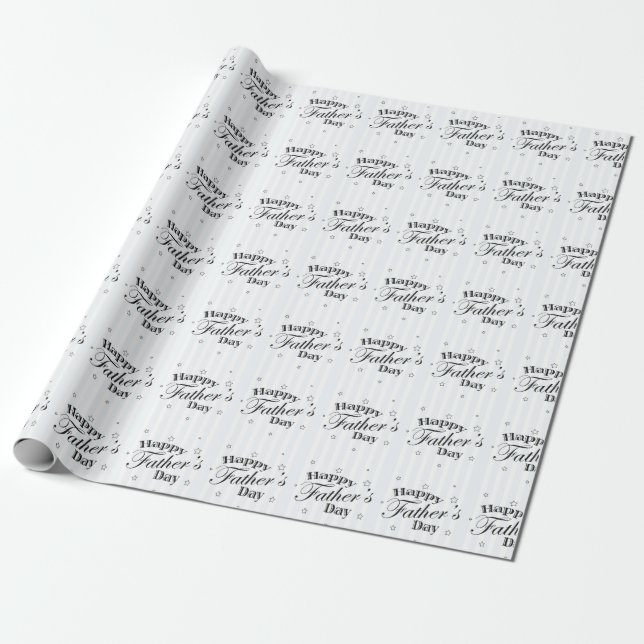 Happy Father's Day Dad Gift Idea Wrapping Paper (Unrolled)