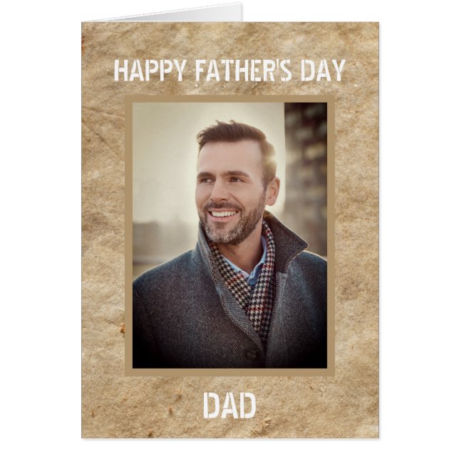Happy Father's Day Dad Photo Custom Card (Front)