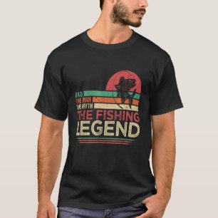 Happy Father's Day Dad The Fishing Legend Retro Da T-Shirt
