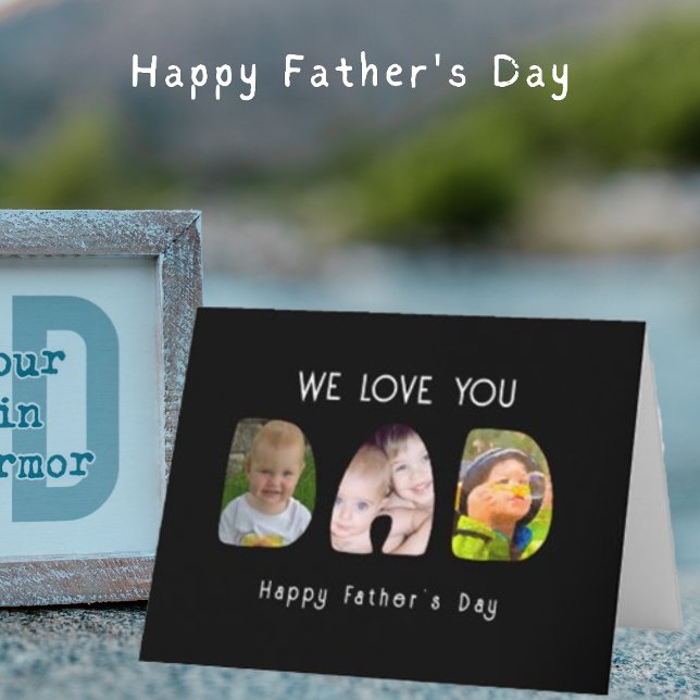 Happy Father's Day Dad-We Love U-Photo & Name Card (Creator Uploaded)
