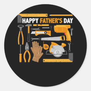 Happy Father's Day Dad who can fix everything Classic Round Sticker