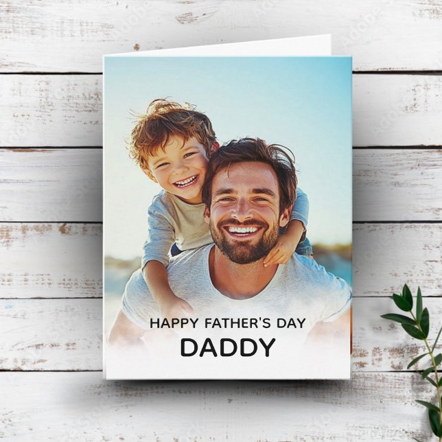 Happy Father's Day Daddy Custom Photo Card (Creator Uploaded)