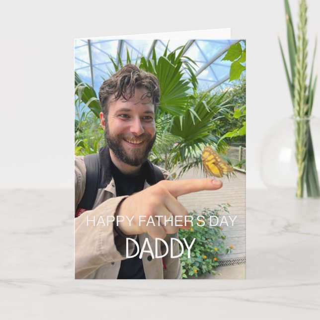 Happy Father's Day Daddy Custom Photo Card (Front)
