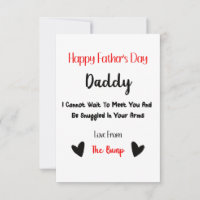 Happy Father's Day Daddy Love From The Bump Card