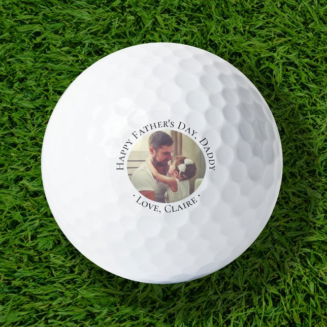 Happy Father's Day Daddy Photo Golf Balls (Creator Uploaded)