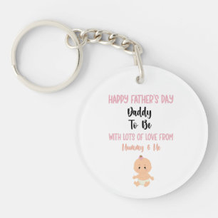 Happy Father's Day Daddy To Be Keychain 