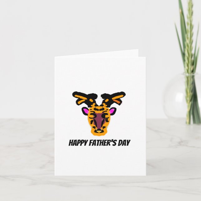 Happy Father's Day Deer  Card (Front)