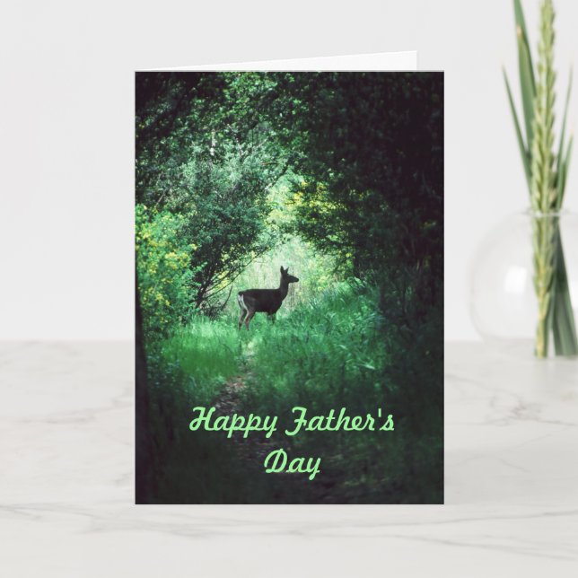 "Happy Father's Day" : Deer in woods Card (Front)