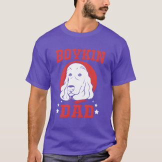 Happy Fathers Day Dog Face Boykin Spaniel Dad vint T-Shirt