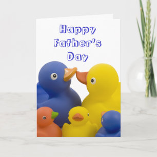 Happy Father's Day Duck Family Group Card