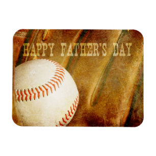 Happy Father's Day Faded Baseball Magnet