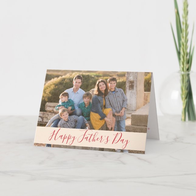 Happy Father's Day Family Photo Card (Front)