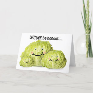 Happy Fathers Day Father Lettuce Dad Joke Humour Holiday Card