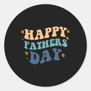 Happy Fathers Day Father's Day From Son Daughter Classic Round Sticker