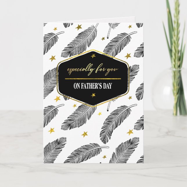Happy Father's Day. Feather Pattern Card (Front)