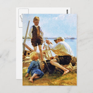 Happy Father's Day. Fine Art  Postcard