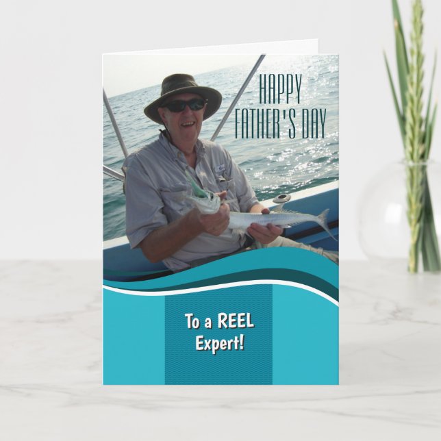 Happy Father's Day Fisherman Personalised Card (Front)