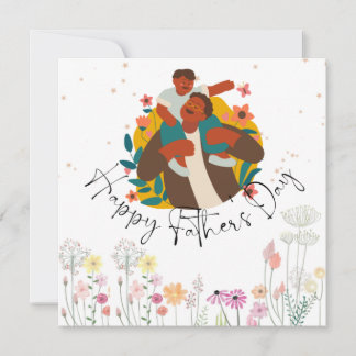 Happy Father's Day Flat Announcement Card