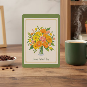 Happy Father's Day Floral Bouquet Card
