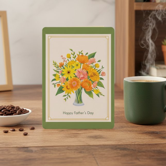 Happy Father's Day Floral Bouquet Card (Happy Father's Day Floral Bouquet Card)