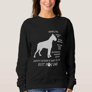 Happy Fathers Day For Best Dog Dad Boxer Sweatshirt