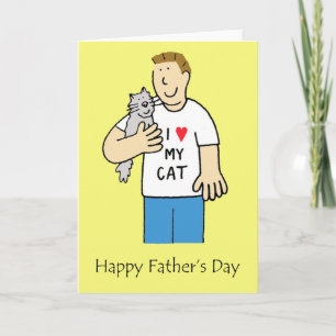 Happy Father's Day for Cat Lover. Card