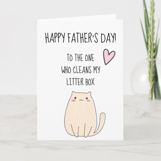 Happy Father's Day From Cat Funny Cute Humour Card (Front)