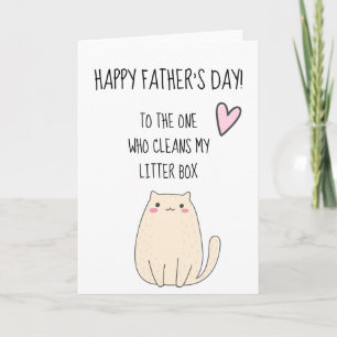 Happy Father's Day From Cat Funny Cute Humour Card