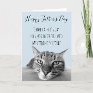 Happy Father's Day From Cat To Human Humour Card