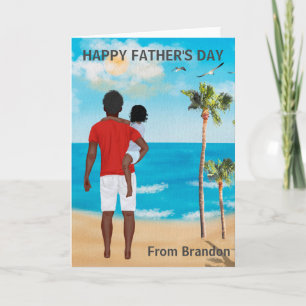 Happy Father's day from Child Brunette Brown hair  Card
