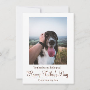 Happy Fathers Day From Dog Custom Dog Photo Card